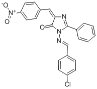 CAS#: 126245-04-3， (5Z)-3-[(4-Chlorophenyl)Methylideneamino]-5-[(4-Nitrophenyl)Methylidene]-2-Phenylimidazol-4-One