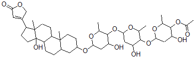 CAS#: 1264-51-3， beta-Acetyldigitoxin
