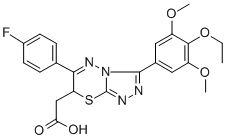 CAS#: 126598-18-3， 2-[3-(4-Ethoxy-3,5-Dimethoxyphenyl)-6-(4-Fluorophenyl)-7H-[1,2,4]Triazolo[3,4-b][1,3,4]Thiadiazin-7-Yl]Acetic Acid