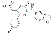 CAS#: 126598-26-3， 2-[3-(1,3-Benzodioxol-5-Yl)-6-(4-Bromophenyl)-7H-[1,2,4]Triazolo[3,4-b][1,3,4]Thiadiazin-7-Yl]Acetic Acid