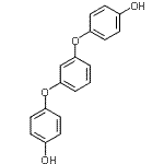 structure of CAS# 126716-90-3, 4,4'-[1,3-Phenylenebis(Oxy)]Diphenol;1,3-Bis(4-hydroxyphenoxy)benzene;4-[3-(4-Hydroxyphenoxy)phenoxy]phenol #