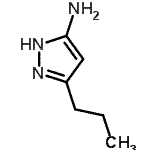 structure of CAS# 126748-58-1, 3-Propyl-1H-Pyrazol-5-Amine;1H-Pyrazol-3-amine,5-propyl-;1H-Pyrazol-3-amine,5-propyl-(9CI);3-Amino-5-propylpyrazole