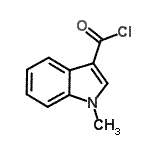 structure of CAS# 126921-19-5, 1-Methyl-1H-Indole-3-Carbonyl Chloride;1-methyl-1H-indole-3-carbonyl chloride