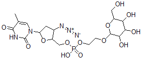 CAS#: 127306-80-3， 2-(Mannopyranosidyl)Ethyl 3'-Azido-3'-Deoxy-5'-Thymidinyl Phosphate