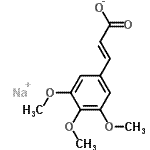 structure of CAS# 127427-04-7, Sodium (2E)-3-(3,4,5-Trimethoxyphenyl)Acrylate;3,4,5-Trimethoxycinnamic Acid Sodium Salt;Sodium 3,4,5-Trimethoxycinnamate