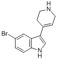 structure of CAS# 127792-80-7, 5-Bromo-3-(1,2,3,6-Tetrahydro-4-Pyridinyl)-1H-Indole;Zinc03883734