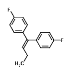 结构式 CAS# 128104-20-1, 1,1'-(1-丁烯-1,1-二基)二(4-氟苯)
