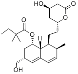 CAS#: 128241-03-2， [1S-[1alpha,3alpha,7alpha,8beta(2S*,4S*),8abeta]]-2,2-Dimethyl-Butanoic Acid 1,2,3,7,8,8a-Hexahydro-3-(Hydroxymethyl)-7-Methyl-8-[2-(Tetrahydro-4-Hydroxy-6-Oxo-2H-Pyran-2-Yl)Ethyl]-1-Naphthalenylester