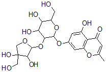 CAS#: 128396-16-7， 7-[3-[3,4-Dihydroxy-4-(Hydroxymethyl)Oxolan-2-Yl]Oxy-4,5-Dihydroxy-6-(Hydroxymethyl)Oxan-2-Yl]Oxy-5-Hydroxy-2-Methylchromen-4-One