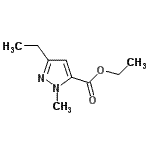 结构式 CAS# 128537-26-8, 乙基3-乙基-1-甲基-1H-吡唑-5-羧酸酯