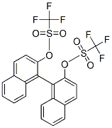 structure of CAS# 128575-34-8, 1,1,1-Trifluoro-Methanesulfonic Acid 1,1'-[1,1'-Binaphthalene]-2,2'-Diyl Ester