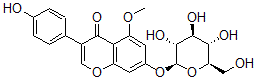 结构式 CAS# 128856-77-9, 3-(4-羟基苯基)-5-甲氧基-7-[(2S,3R,4S,5S,6R)-3,4,5-三羟基-6-(羟基甲基)四氢吡喃-2-基]氧基苯并吡喃-4-酮