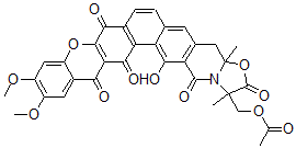 CAS#: 128999-31-5， 1-((Acetyloxy)Methyl)-3A,4-Dihydro-16-Hydroxy-11,12-Dimethoxy-1,3alpha-Dimethyl-(1)Benzopyrano(2',3':6,7)Naphth(2,1-g)Oxazolo(3,2-B)Isoquinoline-2,8,14,15,17(1H)-Pentone