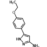 structure of CAS# 129117-13-1, 5-(4-Ethoxyphenyl)-1H-Pyrazol-3-Amine;3-(4-ethoxyphenyl)pyrazole-5-ylamine;5-(4-Ethoxyphenyl)-2H-pyrazol-3-ylamine;5-(4-Ethoxy-phenyl)-2H-pyrazol-3-ylamine