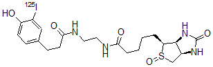 CAS#: 129244-73-1， (3aS-(3aalpha,4beta,5alpha,6aalpha))-Hexahydro-N-(2-((3-(4-Hydroxy-3-(Iodo-125I)Phenyl)-1-Oxopropyl)Amino)Ethyl)-2-Oxo-1H-Thieno(3,4-d)Imidazole-4-Pentanamide 5-Oxide