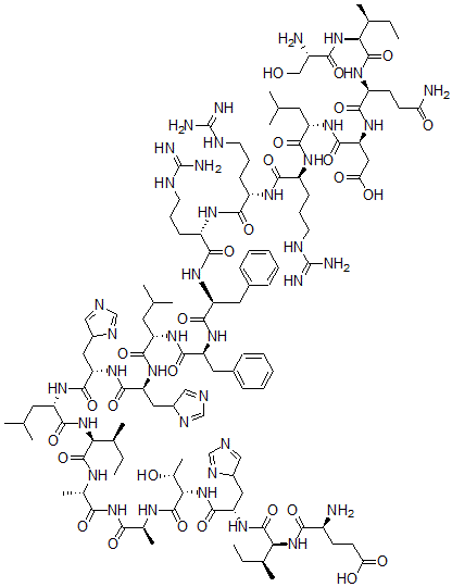 CAS#: 129476-28-4， L-Seryl-L-Isoleucyl-L-Glutaminyl-L-alpha-Aspartyl-L-Leucyl-L-Arginyl-L-Arginyl-L-Phenylalanyl-L-Phenylalanyl-L-Leucyl-L-Histidyl-L-Histidyl-L-Leucyl-L-Isoleucyl-L-Alanyl-L-alpha-Glutamyl-L-Isoleucyl-L-Histidyl-L-Threonyl-L-Alaninamide