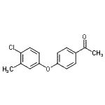 结构式 CAS# 129644-20-8, 1-[4-(4-氯-3-甲基苯氧基)苯基]乙酮