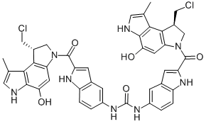CAS#: 129655-21-6， 1,3-Bis[2-[(8S)-8-(Chloromethyl)-4-Hydroxy-1-Methyl7,8-Dihydro-3H-Pyrrolo[3,2-e]Indole-6-Carbonyl]-1H-Indol-5-Yl]Urea