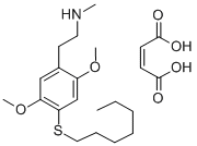 CAS#: 129658-31-7， 2,5-Dimethoxy-4-(Heptylthio)-N-Methylbenzeneethanamine (Z)-2-Butenedioate (1:1)
