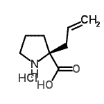 结构式 CAS# 129704-91-2, 2-烯丙基-D-脯氨酸盐酸盐(1:1)