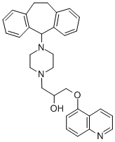 CAS#: 129716-45-6， 4-(10,11-dihydro-5H-dibenzo(a,d)cyclohepten-5-yl)-alpha-((5-quinolinyloxy)methyl)-1-Piperazineethanol