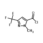 结构式 CAS# 129768-24-7, 1-甲基-3-(三氟甲基)-1H-吡唑-5-甲酰氯