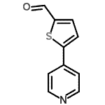 结构式 CAS# 129770-69-0, 5-(4-吡啶基)-2-噻吩甲醛