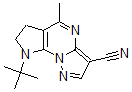 CAS#: 129909-32-6， 8-(1,1-Dimethylethyl)-7,8-Dihydro-5-Methyl-6H-Pyrazolo(1,5-a)Pyrrolo(3,2-E)Pyrimidine-3-Carbonitrile