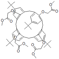 CAS#: 130036-26-9， 2,2',2'',2'''-((25,26,27,28-Tetrakis(1,1-Dimethylethyl)Pentacyclo(19.3.1.1(3,7).1(9,13).1(15,19))Octacosa-1(25),3,5,7(28),9,11,13(27),15,17,19(26),21,23-Dodecaene-5,11,17,23-Tetrayl)Tetrakis(Oxy))Tetrakis-Acetic Acid Tetramethyl Ester