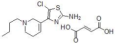 CAS#: 130093-10-6， 5-Chloro-4-(1-butyl-1,2,5,6-tetrahydropyridin-3-yl)-thiazole-2-amine 2-butenedioate
