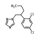 结构式 CAS# 1302-59-6, 1-[2-(2,4-二氯苯基)戊基]-1H-1,2,4-三唑