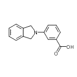 structure of CAS# 130373-81-8, 3-(1,3-Dihydro-2H-Isoindol-2-Yl)Benzoic Acid;3-(1,3-Dihydro-isoindol-2-yl)-benzoic acid;3-(1,3-Dihydro-isoindol-2-yl)-benzoicacid;3-(isoindolin-2-yl)benzoic acid
