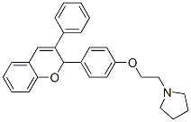 CAS#: 130378-74-4， 1-[2-[4-(3-Phenyl-2H-Chromen-2-Yl)Phenoxy]Ethyl]Pyrrolidine