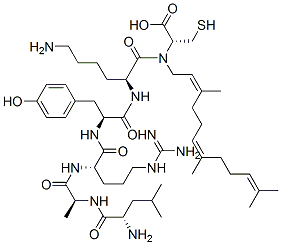 CAS#: 130447-82-4， Farnesylleucyl-alanyl-arginyl-tyrosyl-lysyl-cysteine