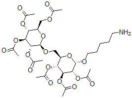 CAS#: 130469-09-9， [(2R,3R,4S,5R,6S)-4,5-Diacetyloxy-6-(5-Aminopentoxy)-2-[[(2R,3R,4S,5R,6R)-3,4,5-Triacetyloxy-6-(Acetyloxymethyl)Oxan-2-Yl]Oxymethyl]Oxan-3-Yl] Acetate