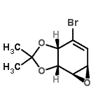 结构式 CAS# 130669-74-8, (3aS,5aR,6aR,6bS)-4-溴-2,2-二甲基-3A,5A,6A,6B-四氢环氧乙烷并[E][1,3]苯并二氧戊环