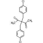 结构式 CAS# 130745-77-6, 3,3-二(4-氯苄基)-2,4-戊烷二酮