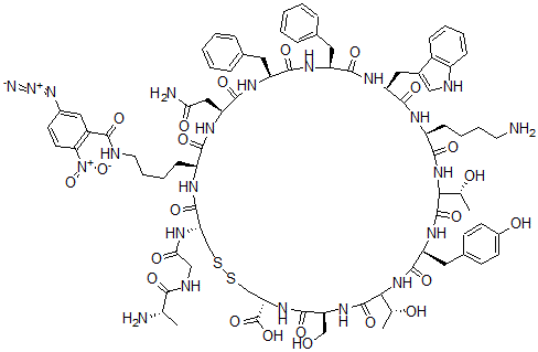 CAS#: 130772-40-6， 4-(N6-(5-Azido-2-Nitrobenzoyl)-L-Lysine)-11-L-Tyrosinesomatostatin (Sheep)