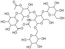 CAS#: 130815-82-6， 6-[6-[5-Acetamido-2-(Hydroxymethyl)-6-[(3,4,5,6-Tetrahydroxyoxan-2-Yl)Methoxy]-3-[3,4,5-Trihydroxy-6-(Hydroxymethyl)Oxan-2-Yl]Oxyoxan-4-Yl]Oxy-4-Acetyloxy-5-Hydroxy-2-Methyloxan-3-Yl]Oxy-3,4,5-Trihydroxyoxane-2-Carboxylic Acid