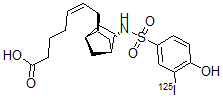 CAS#: 130940-73-7， 7-(3-Iodo-4-Hydroxyphenylsulfonylamino(2.2.1)-Bicyclohept-2-Yl)Heptenoic Acid