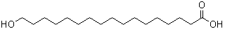 结构式 CAS# 13099-34-8, 17-羟基十七烷酸