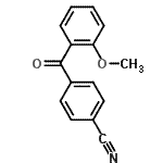 结构式 CAS# 131117-90-3, 4-(2-甲氧基苯甲酰基)苯甲腈