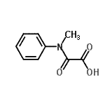 结构式 CAS# 13120-33-7, [甲基(苯基)氨基](氧代)乙酸