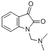 structure of CAS# 13129-67-4, 1-[(Dimethylamino)Methyl]-1H-Indole-2,3-Dione;1-(Dimethylaminomethyl)Indoline-2,3-Dione;1-(Dimethylaminomethyl)Isatin;1-Dimethylaminomethyl-1H-Indole-2,3-Dione