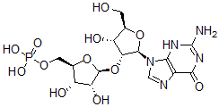 CAS#: 131293-20-4， [(2R,3S,4R,5S)-5-[(2R,3R,4R,5R)-2-(2-Amino-6-Oxo-3H-Purin-9-Yl)-4-Hydroxy-5-(Hydroxymethyl)Oxolan-3-Yl]Oxy-3,4-Dihydroxyoxolan-2-Yl]Methyl Dihydrogen Phosphate