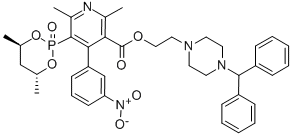 CAS#: 131356-86-0， 2-[4-[Di(Phenyl)Methyl]Piperazin-1-Yl]Ethyl 5-(4,6-Dimethyl-2-Oxo-1,3-Dioxa-2lambda5-Phosphacyclohex-2-Yl)-2,6-Dimethyl-4-(3-Nitrophenyl)Pyridine-3-Carboxylate