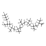 structure of CAS# 13140-25-5, 2,4,4,5,7,7,8,10,10,11,13,13,14,16,16,17,19,19,20,22,22,23,23,24,24,24-Hexacosafluoro-2,5,8,11,14,17,20-Heptakis(Trifluoromethyl)-3,6,9,12,15,18,21-Heptaoxatetracosan-1-Oyl Fluoride;3,6,9,12,<wbr>15,18,21-<wbr>Heptaoxat<wbr>etracosan<wbr>oyl fluor<wbr>ide, 2,4,<wbr>4,5,7,7,8<wbr>,10,10,11<wbr>,13,13,14<wbr>,16,16,17<wbr>,19,19,20<wbr>,22,22,23<wbr>,23,24,24<wbr>,24-hexac<wbr>osafluoro<wbr>-2,5,8,11<wbr>,14,17,20<wbr>-heptakis<wbr>(trifluor<wbr>omethyl)-;HFPO octamer, acid fluoride;Perfluoro<wbr>-2,5,8,11<wbr>,14,17,20<wbr>-heptamet<wbr>hyl-3,6,9<wbr>,12,15,18<wbr>,21-hepta<wbr>oxatetrac<wbr>osanoyl f<wbr>luoride