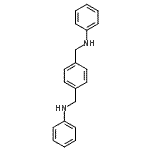 structure of CAS# 13170-62-2, N,N'-[1,4-Phenylenebis(Methylene)]Dianiline;N-(4-((phenylamino)methyl)benzyl)benzenamine;N-[4-(Anilinomethyl)benzyl]aniline #;α,α'-Dianilino-p-xylene