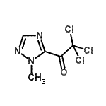 structure of CAS# 131758-17-3, 2,2,2-Trichloro-1-(1-Methyl-1H-1,2,4-Triazol-5-Yl)Ethanone;2,2,2-trichloro-1-(1-methyl(1,2,4-triazol-5-yl))ethan-1-one;2,2,2-Trichloro-1-(1-methyl-1H-1,2,4-triazol-5-yl)ethanone;MFCD11100145
