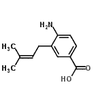 CAS#: 131989-76-9， 4-Amino-3-(3-Methyl-2-Buten-1-Yl)Benzoic Acid